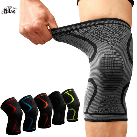 1PCS Elastic Sports Leg Knee Support Brace Wrap Protector Leg Compression Safety Pad Hiking Cycling Running Fitness Knee Pad