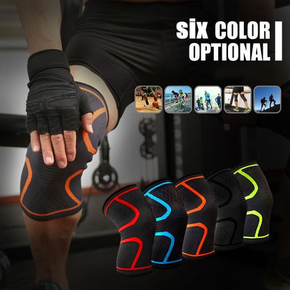 1PCS Elastic Sports Leg Knee Support Brace Wrap Protector Leg Compression Safety Pad Hiking Cycling Running Fitness Knee Pad