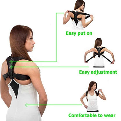 Adjustable Back Posture Corrector Brace Elastic Nylon Belt Shoulder Lumbar Spine Support Invisible Humpback Belt For Women Men