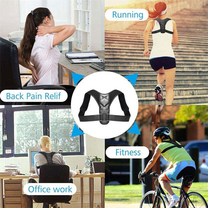 Adjustable Back Posture Corrector Brace Elastic Nylon Belt Shoulder Lumbar Spine Support Invisible Humpback Belt For Women Men