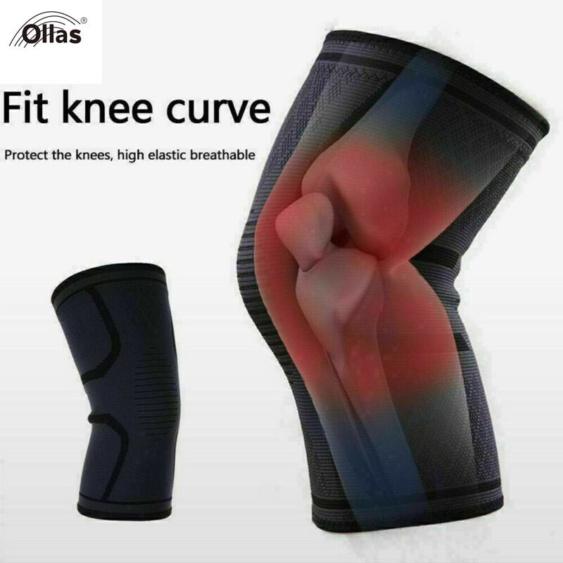 1PCS Elastic Sports Leg Knee Support Brace Wrap Protector Leg Compression Safety Pad Hiking Cycling Running Fitness Knee Pad