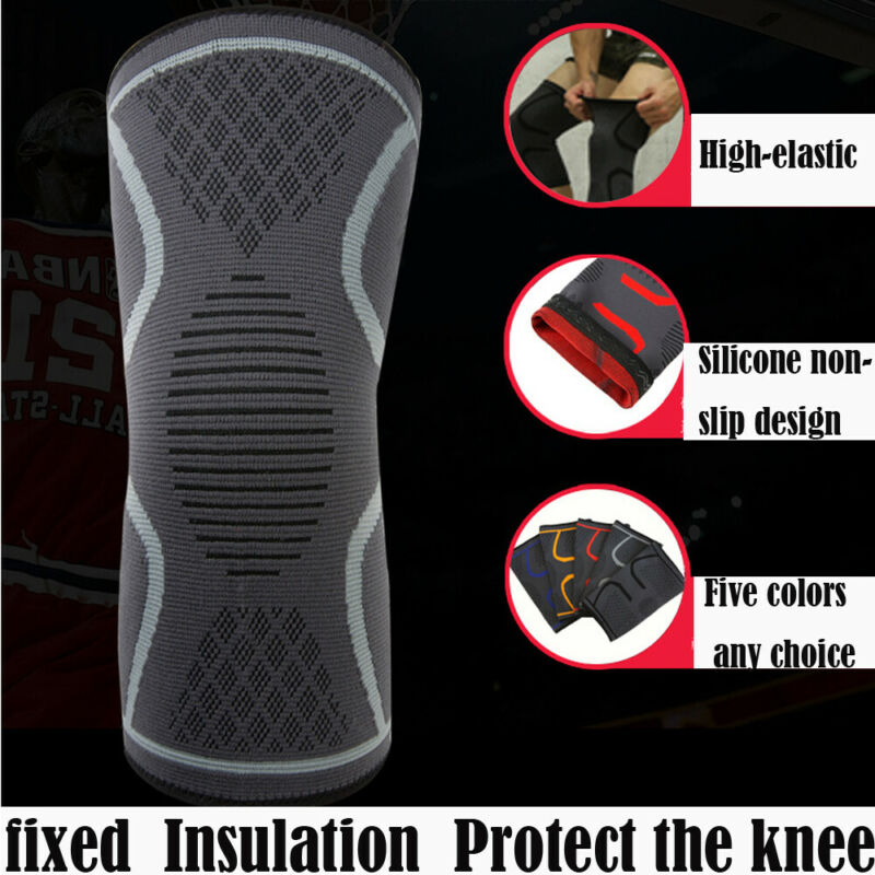 1PCS Elastic Sports Leg Knee Support Brace Wrap Protector Leg Compression Safety Pad Hiking Cycling Running Fitness Knee Pad