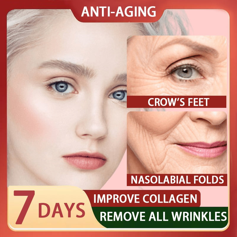 Effective Anti-Ageing And Anti-Wrinkle Facial Serum To Remove Facial Wrinkles Fine Lines Around The Eyes Crow&#39;s Feet Neck Wrinkl