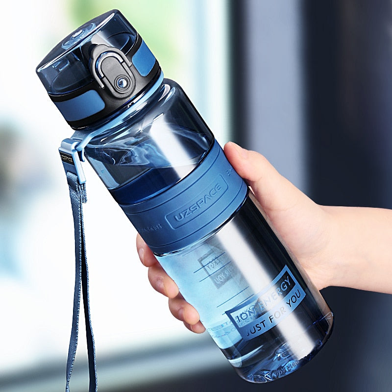 Fitness Sports Water Bottle Large Capacity Eco-Friendly Plastic Portable Leakproof Shaker Fruit Drink Bottle BPA Free