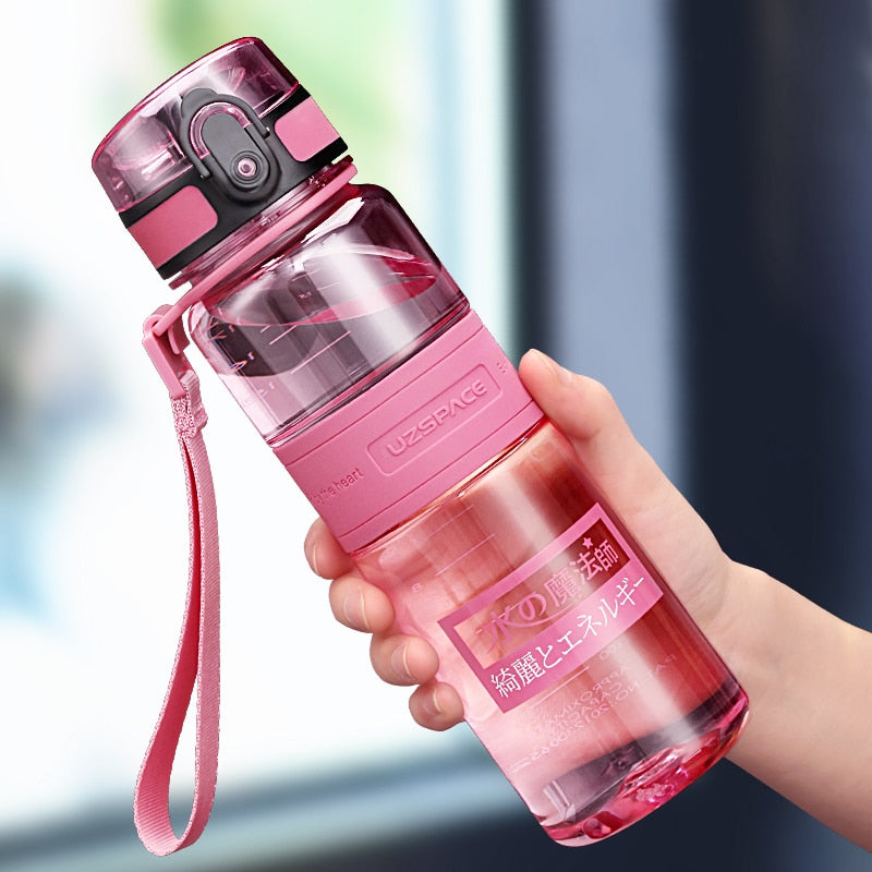 Fitness Sports Water Bottle Large Capacity Eco-Friendly Plastic Portable Leakproof Shaker Fruit Drink Bottle BPA Free