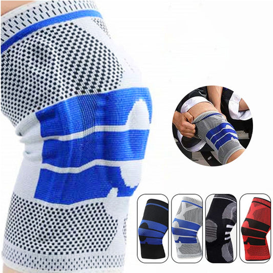 Full Knee Brace Strap Patella Medial Support Strong Meniscus Compression Protection Sport Pads Running Basket Health Care